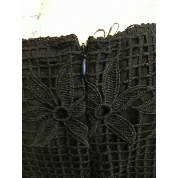 Skies are Blue Lined A Line Black Lace Crochet Sleeveless Size Small Dress NEW - Picture 8 of 10